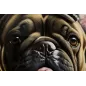 Malowany obraz na płótnie lakierowany BULLY z ramą 62x4x82 cm